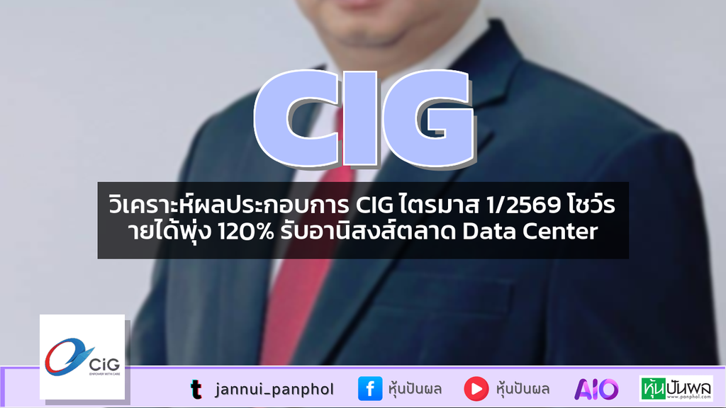 วิเคราะห์ผลประกอบการ CIG ไตรมาส 1/2569 โชว์รายได้พุ่ง 120% รับอานิสงส์ตลาด Data Center
