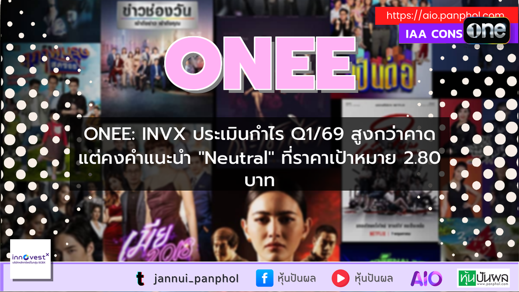 ONEE: INVX ประเมินกำไร Q1/69 สูงกว่าคาด แต่คงคำแนะนำ "Neutral" ที่ราคาเป้าหมาย 2.80 บาท