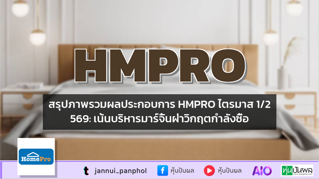 สรุปภาพรวมผลประกอบการ HMPRO ไตรมาส 1/2569: เน้นบริหารมาร์จิ้นฝ่าวิกฤตกำลังซื้อ
