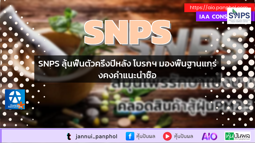 SNPS ลุ้นฟื้นตัวครึ่งปีหลัง โบรกฯ มองพื้นฐานแกร่งคงคำแนะนำซื้อ