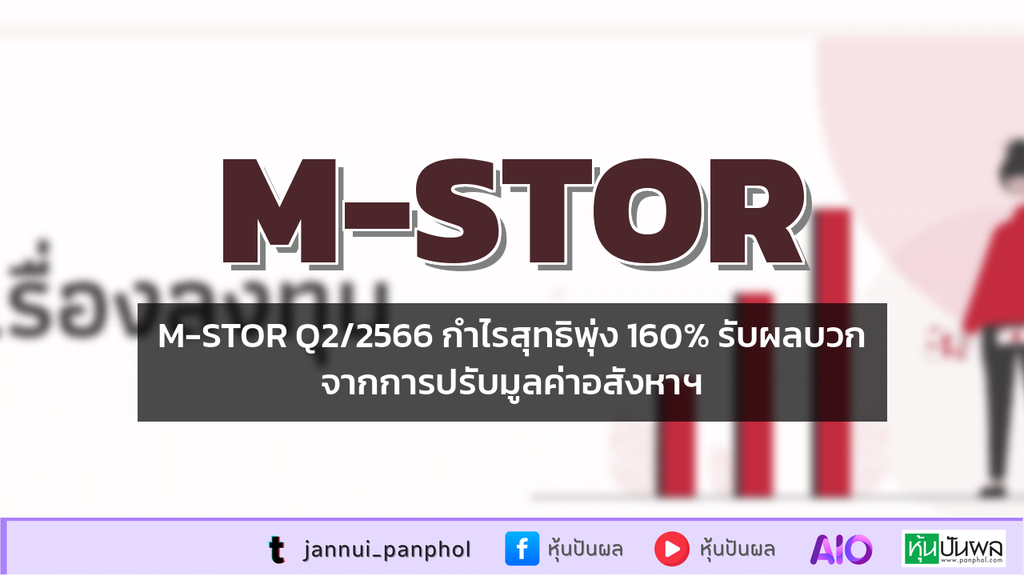 M-STOR Q2/2566 กำไรสุทธิพุ่ง 160% รับผลบวกจากการปรับมูลค่าอสังหาฯ