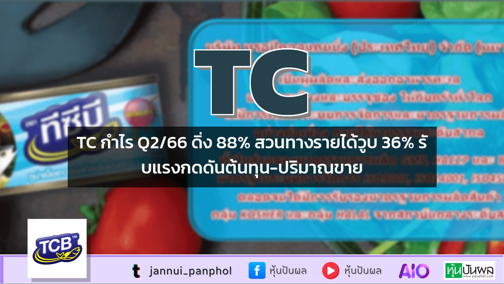 TC กำไร Q2/66 ดิ่ง 88% สวนทางรายได้วูบ 36% รับแรงกดดันต้นทุน-ปริมาณขาย
