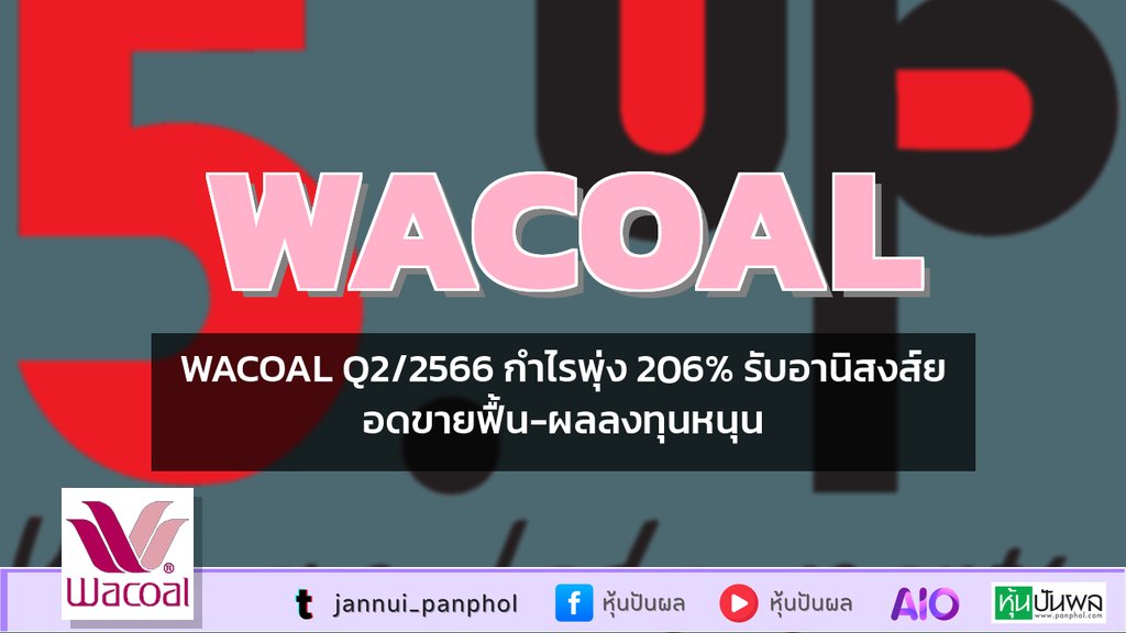 WACOAL Q2/2566 กำไรพุ่ง 206% รับอานิสงส์ยอดขายฟื้น-ผลลงทุนหนุน