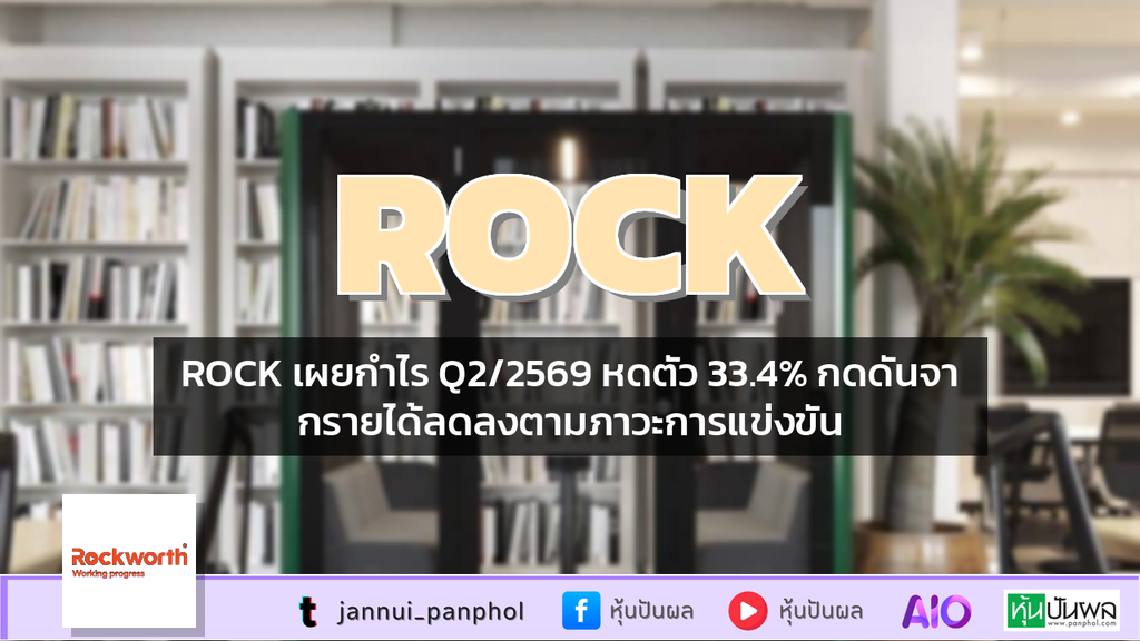 ROCK เผยกำไร Q2/2569 หดตัว 33.4% กดดันจากรายได้ลดลงตามภาวะการแข่งขัน